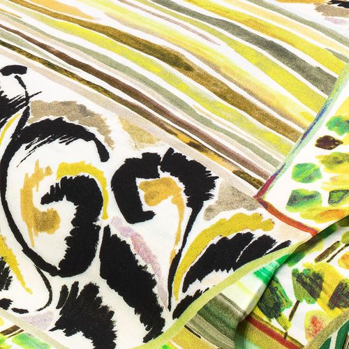 Viskose-Blusenstoff / Javanaise "Mexiko", grün-color