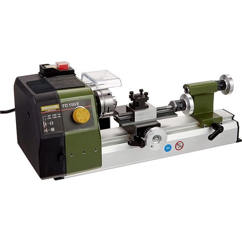 Proxxon Feindrehmaschine FD 150/E, präzise Drehbank mit 2-stufigem Riemenantrieb