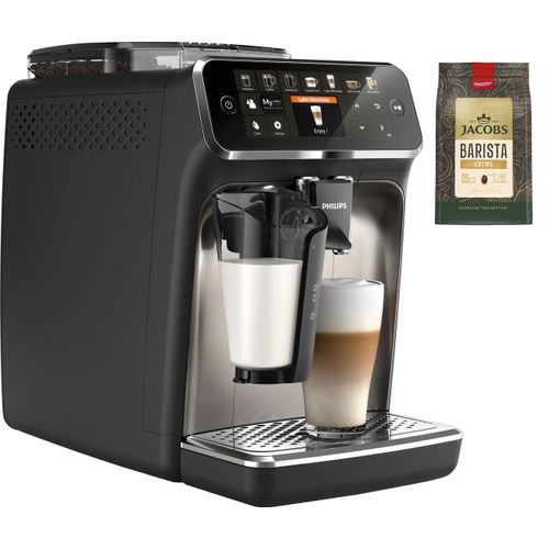 PHILIPS Kaffeevollautomat "5400 Series EP5447/90 LatteGo", schwarz, B:24,6cm H:43,3cm T:37,2cm, Kaffeevollautomaten, 12 Kaffeespezialitäten und 4 Benutzerprofilen, Kaffeevollautomat, Topseller