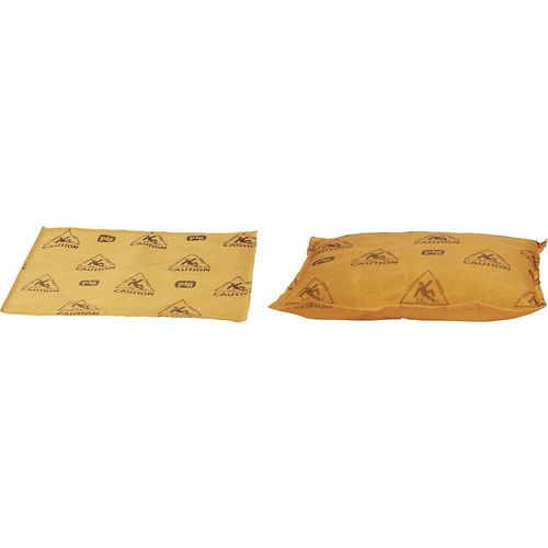 PIG Wasserabsorbierende Pads Absorb-&-Lock™, VE 10 Stück, LxB 360 x 360 mm, orange