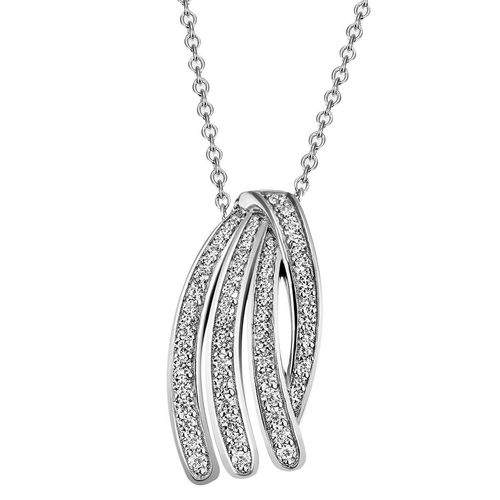 Silberkette GOLDMAID, weiß, Halsketten, Damen, Silber 925 (Sterlingsilber), Silberkette