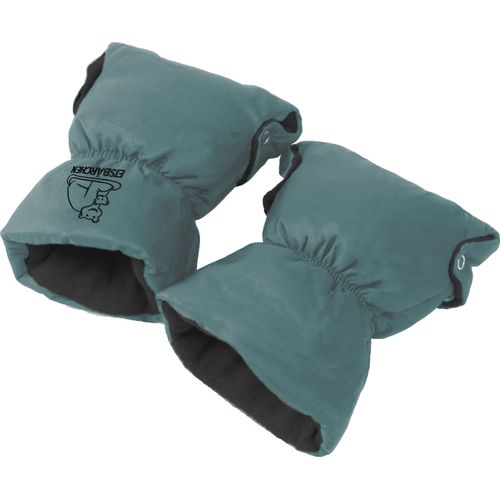 Kinderwagen-Handwärmer HEITMANN FELLE "Eisbärchen Copy", Kinder, blau (petrol), Polyester, Kinderwagen-Handwärmer, Handschuhe für den Kinderwagen, Handmuff mit praktischen Druckknöpfen
