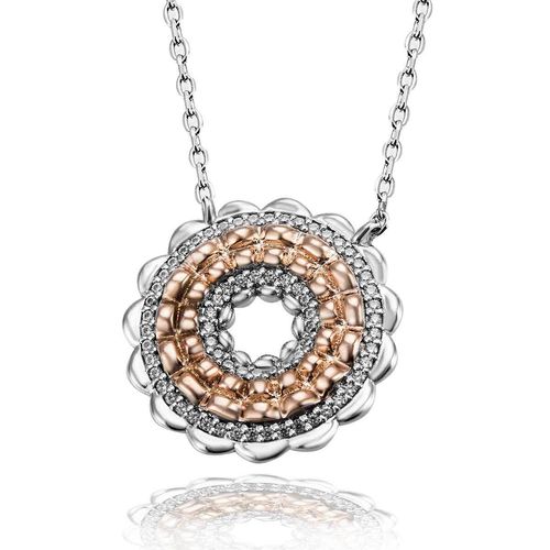 Silberkette GOLDMAID, rot (weiß rot), Halsketten, Damen, Silber 925 (Sterlingsilber), Silberkette