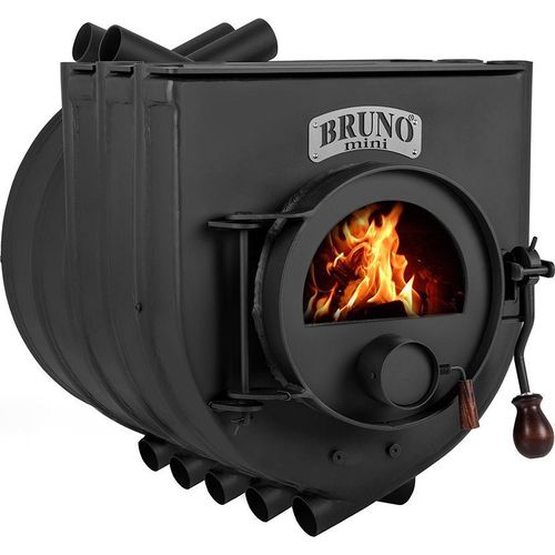Bruno® Werkstattofen Mini III mit Herdplatte schwarz 12 kW Stahl A