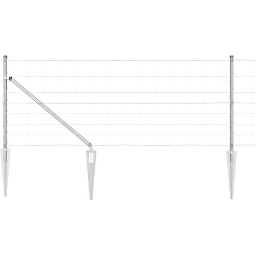 vidaXL Zaunpfosten Galvanisiert 25 x 0,8 m Stahl