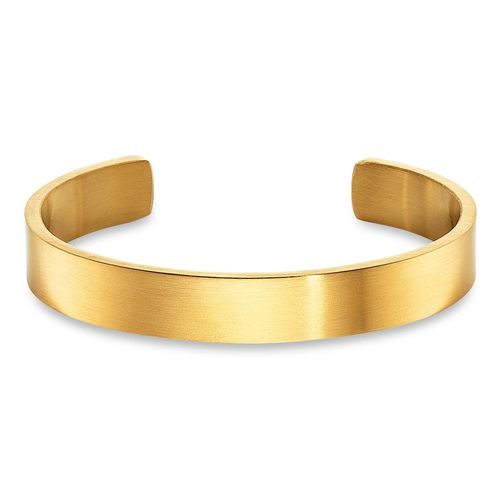 Armspange BRUNO BANANI "Schmuck Geschenk Edelstahlarmspange gelbgoldfarben", gelbgoldfarben, Armbänder, Damen, Edelstahl, Armspange
