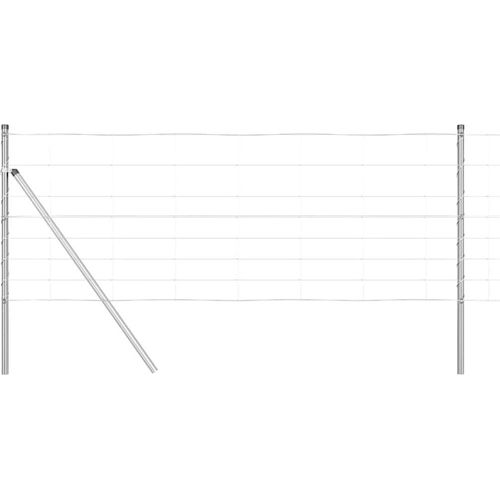 vidaXL Zaunpfosten Galvanisiert 50 x 0,8 m Stahl