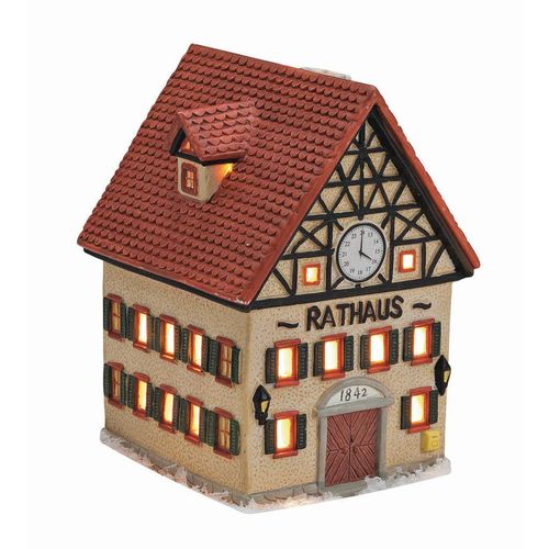 Dekohaus , Braun, Rot , Keramik , 10x13x9 cm , Dekoration, Skulpturen & Dekoobjekte, Dekoobjekte