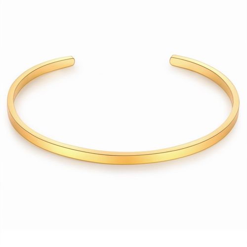 Armspange TRUE REBELS "TR18", gelb (gelbgold), Armbänder, Damen, Edelstahl, Armspange, aus Edelstahl