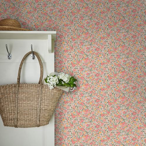 Vliestapete LAURA ASHLEY "Loveston", rosa, B:0,52m H:10m L:10m, Vlies, Tapeten, 10mx52cm (ca. 5m2)