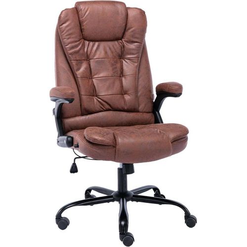Bürostuhl Hellbraun Wildleder-Optik