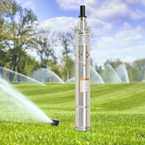 Tiefbrunnenpumpe, Tauch-Schneckenpumpe 220V EU-Stecker, Edelstahl, sandverträglich, für Garten und Wasserversorgung