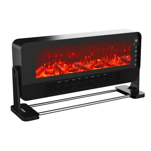 2000W Elektrische Kamine mit Heizung & Kaminfeuer Elektrokamin mit LED Flammeneffekt Kaminofen Heizgerät Heizer Ofen, 60.5*15.5*28.4cm