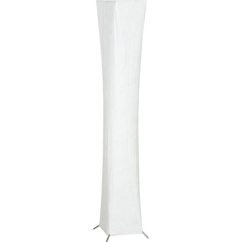 Stehlampe mit Papierschirm, Fußschalter, 3 Helligkeitsstufen, Weiß