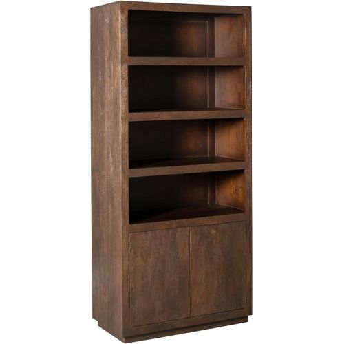Bookcase Leuven Brown Mangoholz, Farbe:Braun
