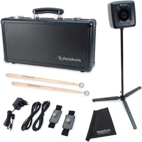 Aerodrums 2 E-Drum Air-Drumming Schlagzeug mit Hardcase-Koffer