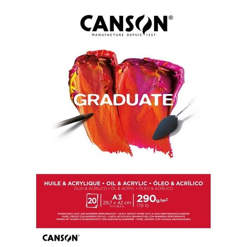 Canson Graduate Oil/Acrylic Pad A3 290G 20 SH