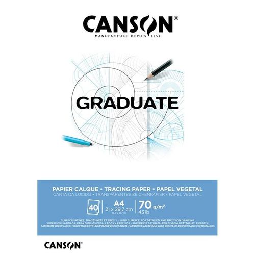 Canson Graduate Tracing Paper Pad Satin A3 70G 40 SH