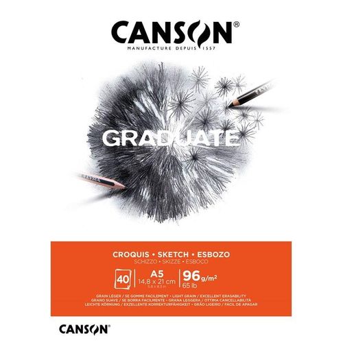 Canson Graduate Sketch Pad A5 96G 40 SH