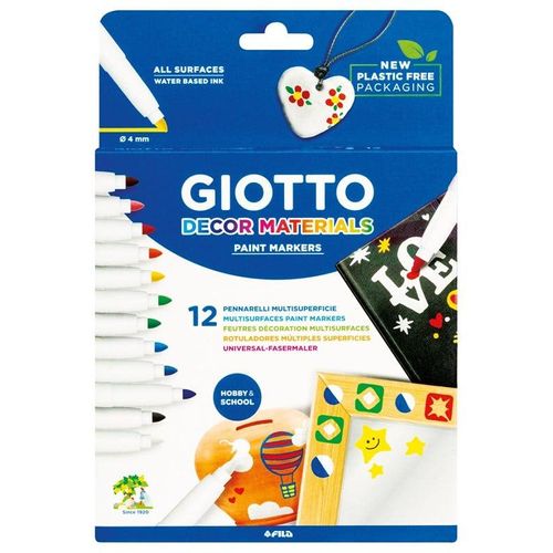 Giotto Decor Materials Paint Markers 12 pcs BL