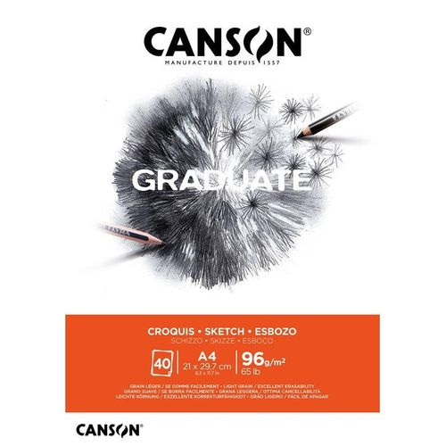 Canson Graduate Sketch Pad A4 96G 40 SH