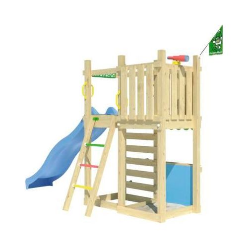 Spielhaus mit Stelzen Jungle Gym 358 x 132 cm Holz braun