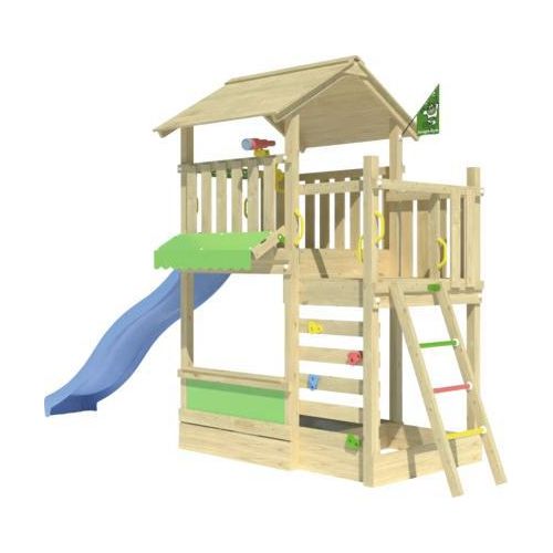 Spielhaus mit Stelzen Jungle Gym 440 x 165 cm Holz braun