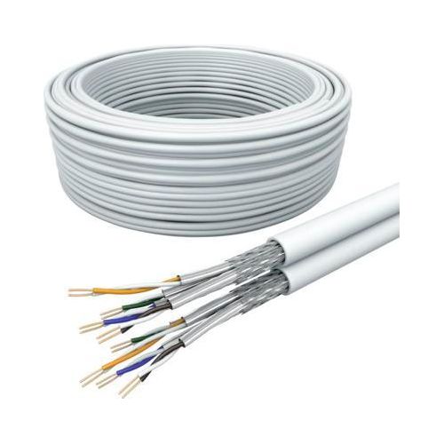 Cat 7 Datenkabel Duplex 100 m weiß