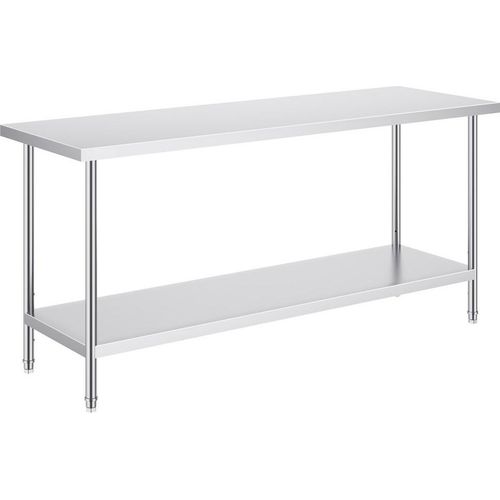 Edelstahl Arbeitstisch - Gewerblicher Vorbereitungstisch - Robuster Arbeits- und Vorbereitungstisch für Küche und Gastronomie