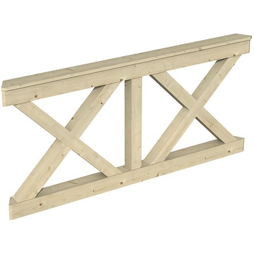 Brüstungsgeländer SKANHOLZ "Andreaskreuz", natur, H:84cm L:180cm, Geländer