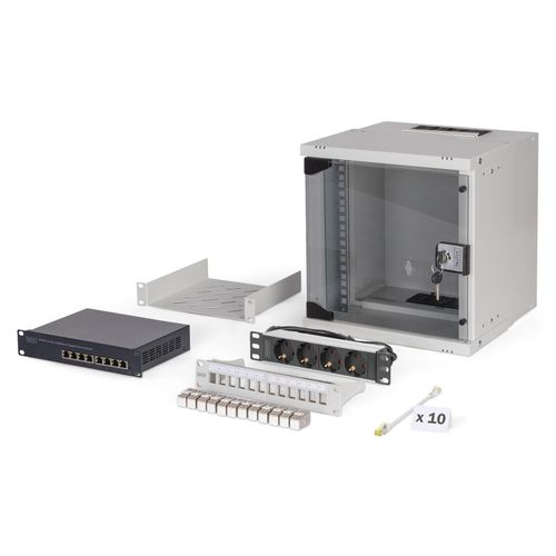 Digitus Netzwerk-Set SOHO Pro, 254 mm (10") - 6HE, 315 x 300 mm (B x T)
