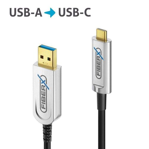 FiberX Serie - USB 3.1 Glasfaser Kabel - USB-A USB-C - 7.5m