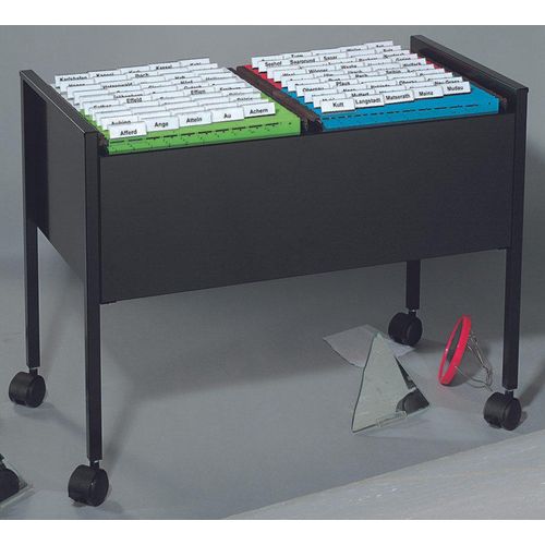 DURABLE Hängemappenwagen Quer-Registratur schwarz für bis zu 100 Hängemappen