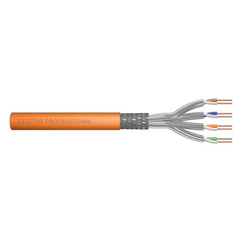 Digitus CAT 7 S/FTP Verlegekabel, 500 m, Simplex, Cca-s1a d1 a1