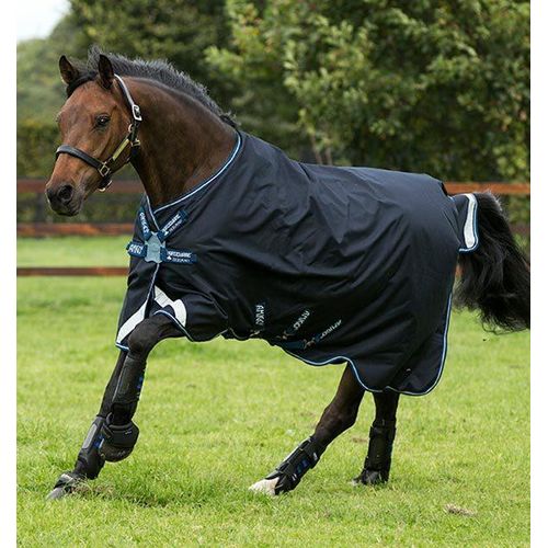 Horseware Amigo Bravo 12 100g Turnout Regendecke Navy/Turquoise, Horseware Deckengröße:115 cm / 5`6