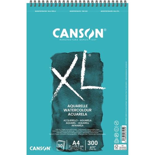 Canson XL Aquarelle CP A4 300G Spiral 30 SH