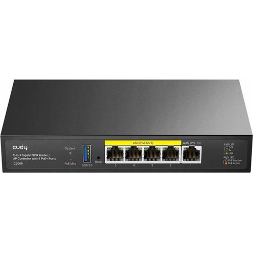 CUDY C200P Router-Switch Schwarz, Zentralverwaltung