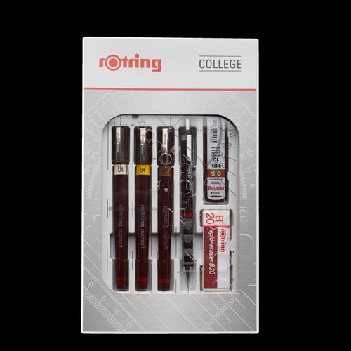 rOtring College Set Tuschefüller-Set 0.25 + 0.35 + 0.5 mm Schwarz