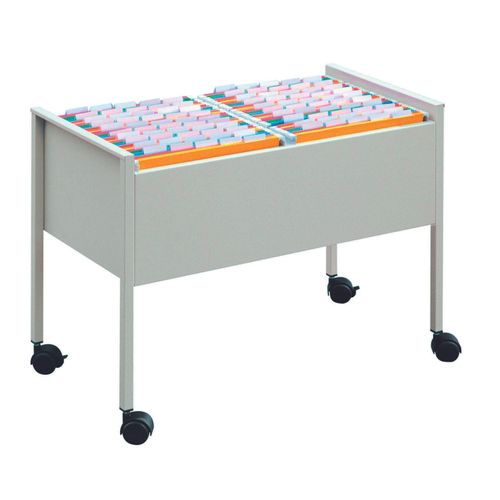 DURABLE Hängemappenwagen Quer-Registratur lichtgrau für bis zu 100 Hängemappen