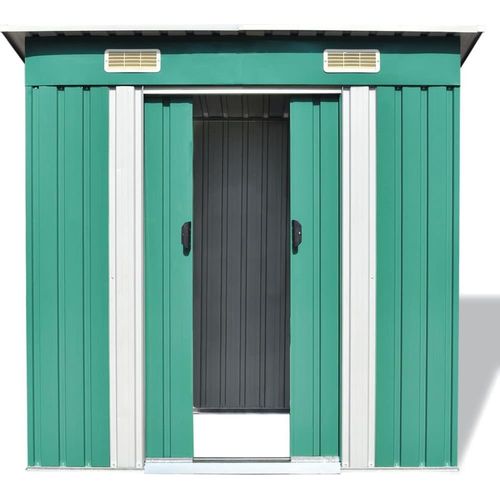 "Winteraktion" Gartenschuppen Grün Metall - Geräteschuppen CC18203