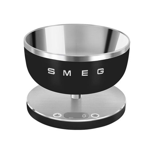 SMEG Küchenwaage "KSC01BLMWW", schwarz (schwarz, matt), B:20,5cm H:15cm, Küchenwaagen