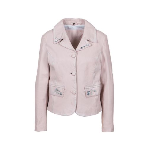 Lederjacke FREAKY NATION "Showpiece-FN SL", Damen, Gr. M (38), rosa, Oberstoff: 100% Leder. Futter: 100% Baumwolle, Jacken