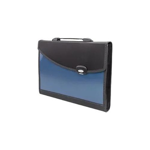 Rapesco Fächermappe 13 Taschen A4+ PP (Polypropylen) Blanko Blau 0681 Image