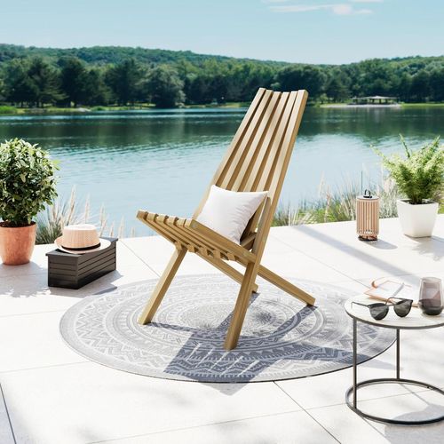 Ambia Garden Garten-Relaxsessel, Akazie, Holz, Akazie, vollmassiv, 45x73x75 cm, FSC 100%, faltbar, Gartenmöbel, Gartenstühle, Liegestühle