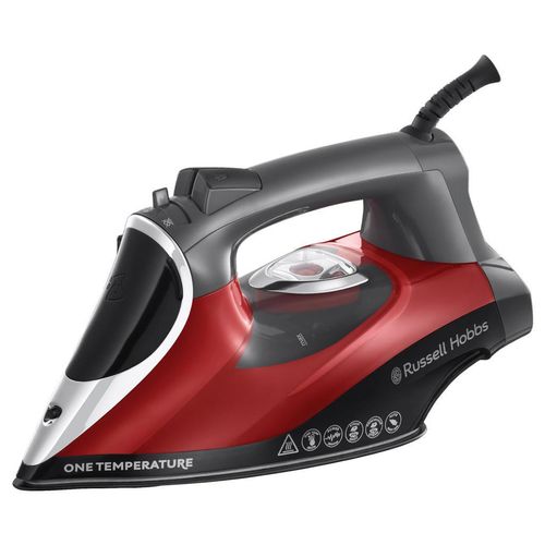 Russell Hobbs Dampfbügeleisen, Rot, Schwarz, Metall, Kunststoff, 350 ml, 11.8x16.7x32.2 cm, Sprayeinrichtung, Selbstentkalkung, für Leitungswasser geeignet, Tropf-Stopp, Betriebskontrollleuchte, Haushaltsreinigung, Haushaltsgeräte, Bügeleisen