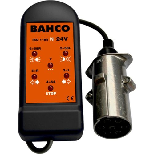 Bahco Steckdosen-Tester, 24 V - 7 PIN, für 24N-Steckdosen