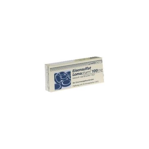 EISENSULFAT Lomapharm 100 mg Filmtabletten 20 St