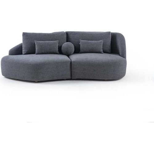Stilvoller Grauer Dreisitzer Wohnzimmer 3-Sitzer Sofa Moderne Couchen