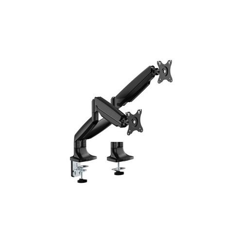 Deltaco mounting kit - for 2 LCD displays/ curved LCD displays - gas spring up to 16 kg - black