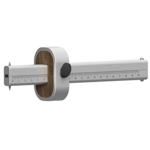 ULMIA Alu-Line Streichmaß 2 Anreißstäbe aus Alu mit Maßskala Messwerkzeug